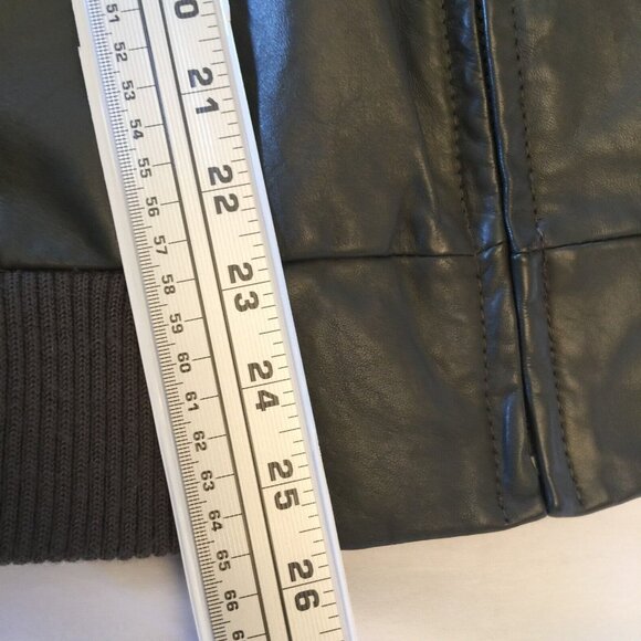 VINTAGE MEMBERS ONLY LEATHER JACKET MENS 42 FULL ZIP GRAY - Picture 12 of 16